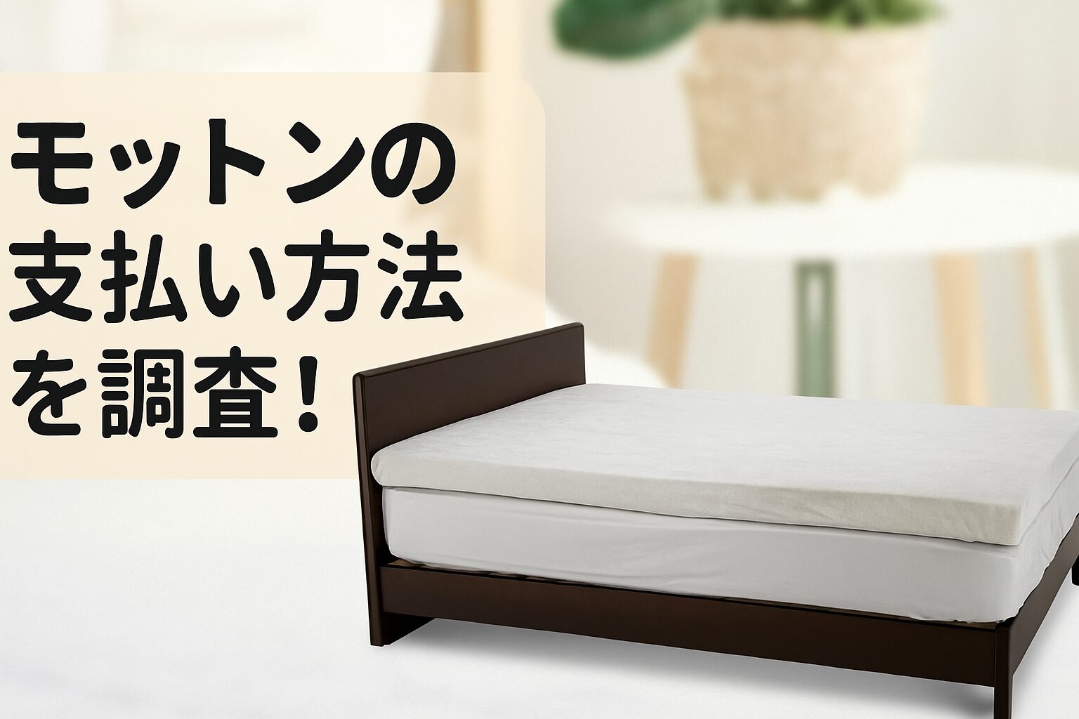 モットンの支払い方法は3種類!分割払いはできるのかも調査!