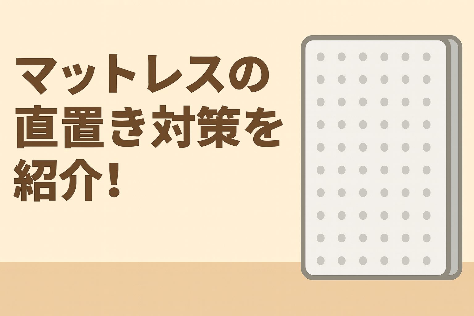 マットレスを直置きするなら毎日立てるのが重要!理由や習慣化する工夫とは?